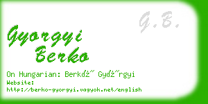 gyorgyi berko business card